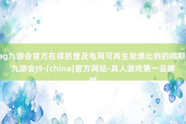 ag九游会官方在撑抓普及电网可再生能源比例的同期-九游会J9·(china)官方网站-真人游戏第一品牌