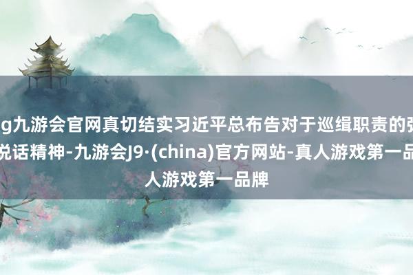 ag九游会官网真切结实习近平总布告对于巡缉职责的弥留说话精神-九游会J9·(china)官方网站-真人游戏第一品牌