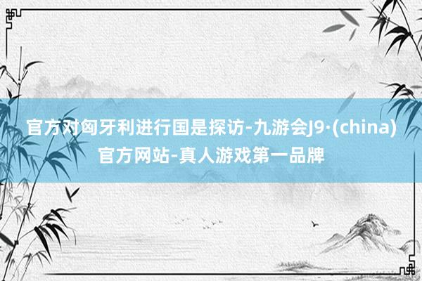 官方对匈牙利进行国是探访-九游会J9·(china)官方网站-真人游戏第一品牌