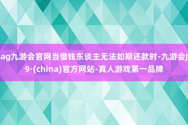 ag九游会官网当借钱东谈主无法如期还款时-九游会J9·(china)官方网站-真人游戏第一品牌