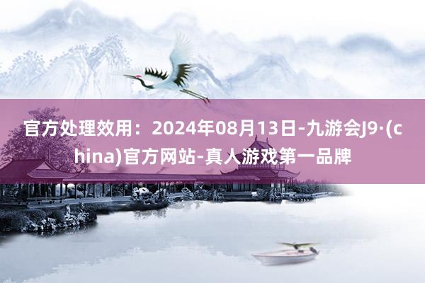 官方处理效用：2024年08月13日-九游会J9·(china)官方网站-真人游戏第一品牌