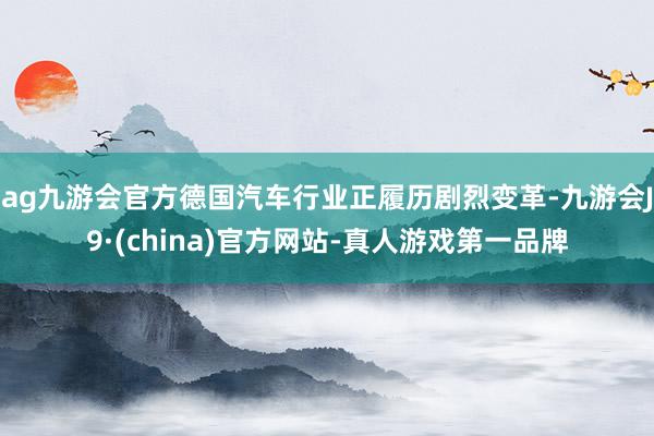 ag九游会官方德国汽车行业正履历剧烈变革-九游会J9·(china)官方网站-真人游戏第一品牌