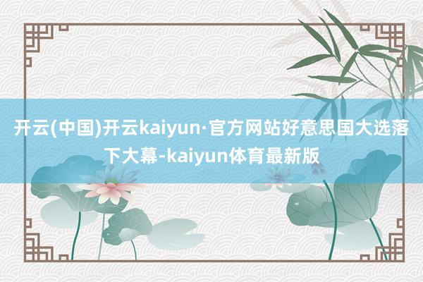 开云(中国)开云kaiyun·官方网站好意思国大选落下大幕-kaiyun体育最新版